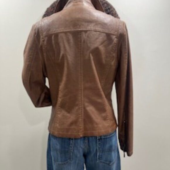 Max Studio Faux Leather Moto Jacket - Picture 5 of 6